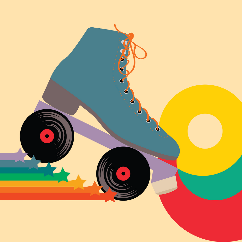 graphic of rollerskate